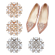 WADORN 2 Pairs 2 Colors Alloy Rhinestone Shoe Decoration(FIND-WR0010-37)-1
