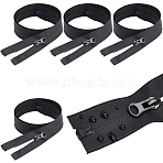 Nylon Zipper Sewing Accessories, with Alloy Zipper Puller, for DIY Woven Bag, Black, 820x32x5mm(FIND-WH20001-66D)