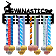 Fashion Iron Medal Hanger Holder Display Wall Rack, 3-Line, with Screws, Gymnastics, Sports, 130x290mm(ODIS-WH0037-124)