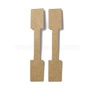 Folding Blank Kraft Paper Jewelry Price Tags, Writable Adhesive Jewelry Label Tag for Rings, Necklace, Bracelet, Rectangle, Tan, 68x12x0.30mm(CDIS-C006-09B)