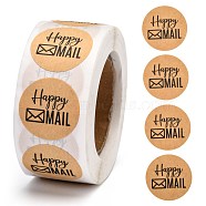 Self-Adhesive Kraft Paper Gift Tag Stickers, Adhesive Labels, for Festival, Christmas, Holiday, Wedding Presents, with Word, Navajo White, 25mm, 500pcs/roll(DIY-G013-A18)
