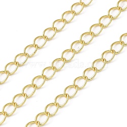 Brass Cable Chains, Soldered, with Spool, Real 18K Gold Plated, 5x3.5x1mm(CHC-U002-05G-03)