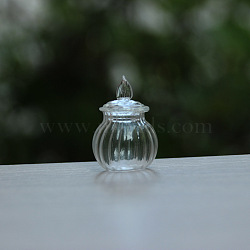 Mini Glass Jar, Micro Landscape Dollhouse Accessories, Pretending Prop Decorations, Clear, 25x25mm(BOTT-PW0011-36B)