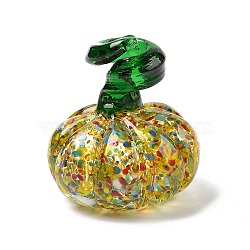 Lampwork Display Decorations, for Home Office Desk, Pumpkin, 35~38.5x35~36x35~36mm(LAMP-R001-07A)