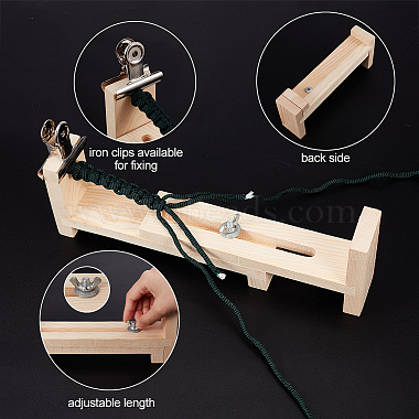 Wooden Bracelet Webbing Retainer Knitting Tool(TOOL-WH0155-20)-5