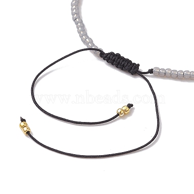 Adjustable Natural Labradorite & Seed Braided Bead Bracelets(BJEW-JB10181-04)-4
