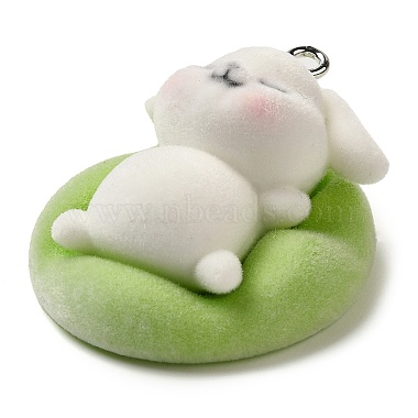 Flocking Resin Sleeping Pendants(RESI-D072-02D)-2