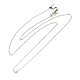 Titanium Steel Cable Chain Adjustable Slider Necklaces for Men Women(NJEW-G160-01P)-1