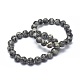 Natural Sesame Jasper/Kiwi Jasper Bead Stretch Bracelets(BJEW-K212-A-033)-1