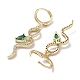 boucles d'oreilles dormeuses pendantes en laiton plaqué or véritable 18k(EJEW-L269-038G)-2