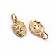 Golden Plated Brass Micro Pave Cubic Zirconia Charms(ZIRC-L091-038A)-1