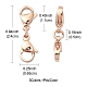 3Pcs 3 Colors 304 Stainless Steel Double Lobster Claw Clasps(STAS-YW0001-52A)-3