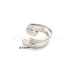 304 Stainless Steel Cuff Open Rings, Stainless Steel Color, 21.72mm(WGC3834-06)