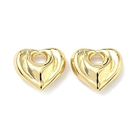 Brass Pendants, Heart Charms, Cadmium Free & Lead Free, Long-Lasting Plated, Rack Plating, Real 18K Gold Plated, 18.5x20x7mm, Hole: 5mm(KK-G555-09G)