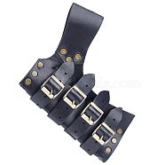 PU Sheath Holder, for Knight Sword, with Iron Buckles, Garment Accessories, Black, 180x155x13mm, Inner Diameter: 41x15mm(FIND-WH0037-58BAB-02)