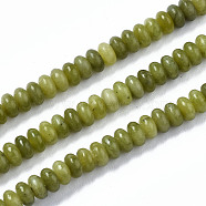 Natural Xinyi Jade/Chinese Southern Jade Beads Strands, Rondelle, 4~5x2mm, Hole: 0.8mm, about 150~155pcs/strand, 14.96~15.35''(38~39cm)(G-S366-125)