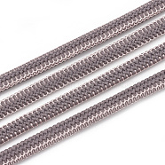 Elastic Cord, with Nylon Outside and Rubber Inside, Rosy Brown, 5.5x2.5mm, about 100yard/bundle(300 feet/bundle)(EC-S003-10H)