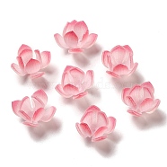 Flower Bead Cap, for DIY Jewelry Making, Pearl Pink, 18~20x12~13mm, Hole: 1~1.4mm(SACR-C002-12)