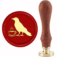 Brass Wax Seal Stamp with Handle, for DIY Scrapbooking, Bird Pattern, 89x30mm(AJEW-WH0184-0885)