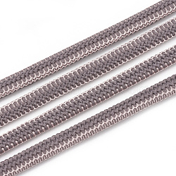 Elastic Cord, with Nylon Outside and Rubber Inside, Rosy Brown, 5.5x2.5mm, about 100yard/bundle(300 feet/bundle)(EC-S003-10H)