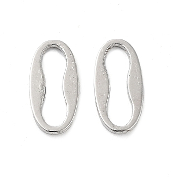 Alloy Links Rings, Oval,  Cadmium Free & Lead Free, Platinum, 12x6x1mm, Inner Diameter: 10x3mm
