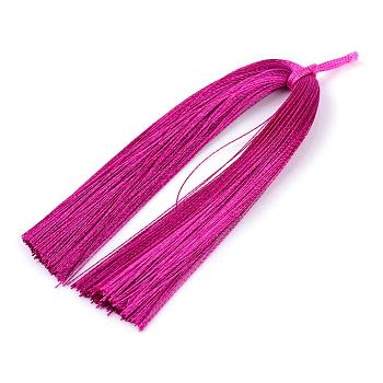 Nylon Tassel Decoration, Medium Violet Red, 85x5mm