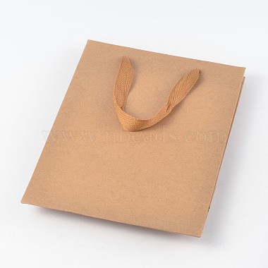 Rectangle Kraft Paper Bags with Handle(AJEW-L048B-02)-3