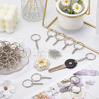 60Pcs Iron Split Key Rings(DIY-SP0004-17P)-3