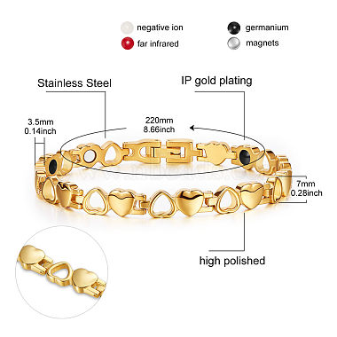 SHEGRACE Stainless Steel Watch Band Bracelets(JB656B)-3