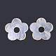 Pendentifs shell capiz plaqué or bord(X-SHEL-S276-57)-2