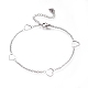 304 Stainless Steel Cable Chain Anklets(AJEW-M026-01P)-1