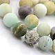 Perles rondes d'amazonite de fleurs givrées naturelles(G-D616-4mm)-1