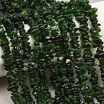 Natural Green Diopside Beads Strands, Nuggets, 6~10x4~7x2~3.5mm, Hole: 0.8mm, 15.16''~15.35''(38.5~39cm)(G-P615-B01-01)