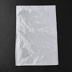 Glass Rhinestone HTV Transfer Vinyl Sheets, Iron On Vinyl for T-Shirt, for Clothes Fabric Decoration, Rectangle, Clear, 271~272x180x1.5mm(DIY-GF0013-57A-01)