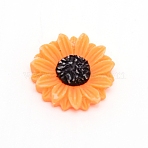 Sunflower Resin Pendants, Orange, 24x7mm, Hole: 1.2mm(RESI-WH0010-01B)