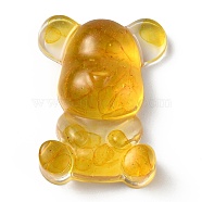 Resin Display Decorations, with Natural Citrine Chips Inside, Bear, 53.5~53.8x41~41.5x17.5~21mm(DJEW-H001-B06)