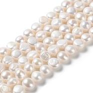 Natural Cultured Freshwater Pearl Beads Strands, Two Sides Polished, Grade 5A, PapayaWhip, 11~12x7~8.5mm, Hole: 0.5mm, about 34pcs/strand, 14.17 inch(36cm)(PEAR-E018-69)