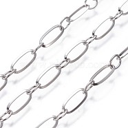 304 Stainless Steel Figaro Chains, Soldered, Stainless Steel Color, 5~9.5x4x0.5~0.8mm(CHS-P007-16P)
