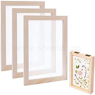 Wooden Paper Making, Papermaking Mould Frame, Screen Tools, for DIY Paper Craft, Square, BurlyWood, 20.1x20.1x1.25cm(DIY-WH0171-48)