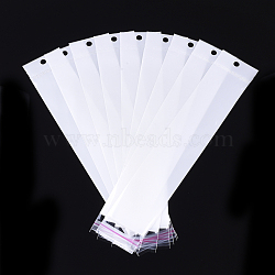 Pearl Film Cellophane Bags, OPP Material, Self-Adhesive Sealing, with Hang Hole, Rectangle, White, 26~27x5cm, Unilateral Thickness: 0.045mm, Inner Measure: 21~22.5x5cm(OPC-S019-07B)