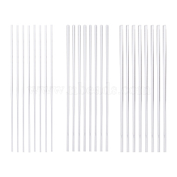 24Pcs 3 Styles Acrylic Support Rods, for Clay Doll Makings, Bar, Clear, 19.6x0.2~0.4cm, 8pcs/style(DIY-FH0005-52)