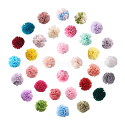 PandaHall Elite DIY Craft Polyester Ball, Round, Mixed Color, 22~25mm, 128pcs/set(AJEW-TA0001-04)