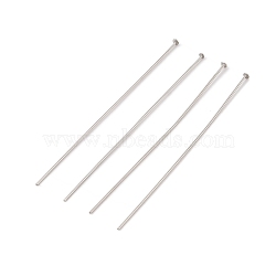 304 Stainless Steel Flat Head Pins, Stainless Steel Color, 65x0.7mm, Head: 2mm(STAS-Z089-03P-16)