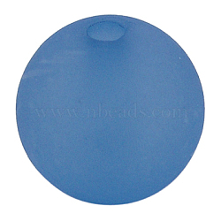 Round Transparent Acrylic Beads, Frosted, Light Blue, 8mm, Hole: 1.5mm(X-PL582-2)