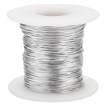 Custom Round Aluminum Wire, Platinum, 20 Gauge, 0.8mm, about 262.47 Feet(80m)/Roll