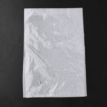Glass Rhinestone HTV Transfer Vinyl Sheets, Iron On Vinyl for T-Shirt, for Clothes Fabric Decoration, Rectangle, Clear, 271~272x180x1.5mm