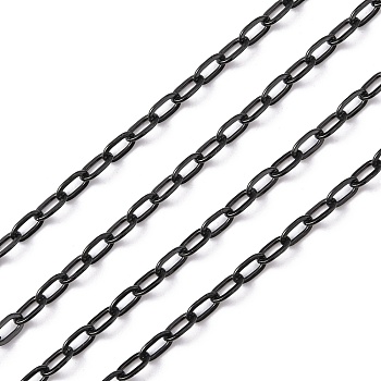 Ion Plating(IP) 304 Stainless Steel Cable Chains, Gunmetal, 4.5x2.5mm