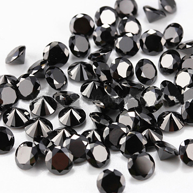 8mm Black Diamond Cubic Zirconia Cabochons
