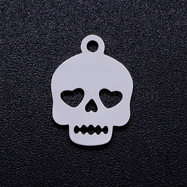 Stainless Steel Color Skull Stainless Steel Charms