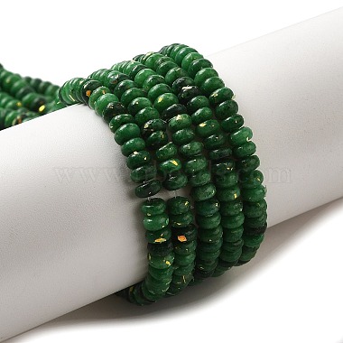 Green Rondelle Dolomite Beads
